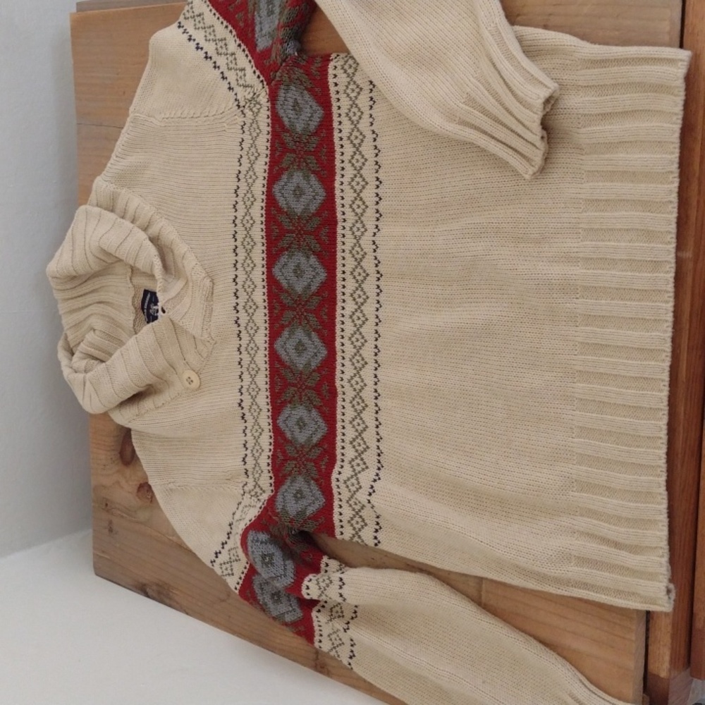 Bills Khakis Vintage Pullover Knit Sweater w/ Shawl Collar Size M